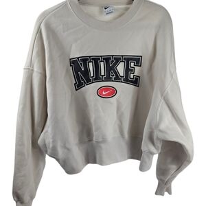 Nike Women's Off-White Sweatshirt with Logo